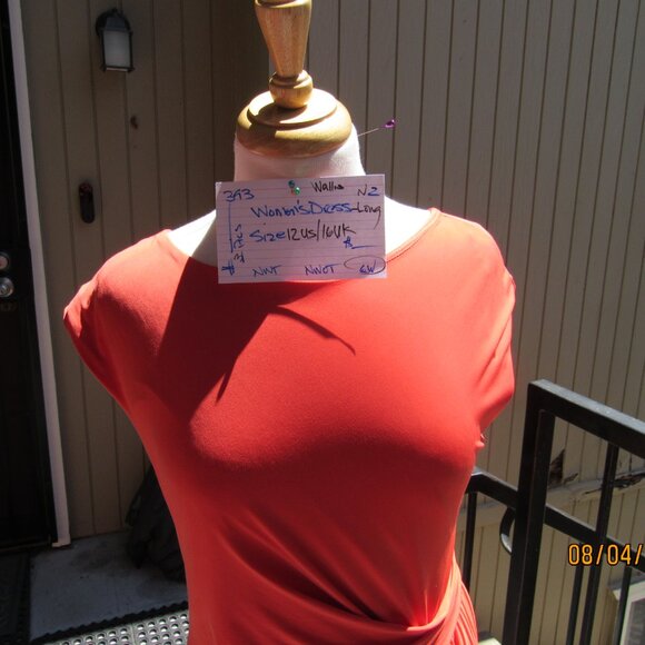 #393  WOMEN'S LONG EVENING DRESS BY WALLIS  (SIZE 12US / 16UK) - Picture 2 of 3